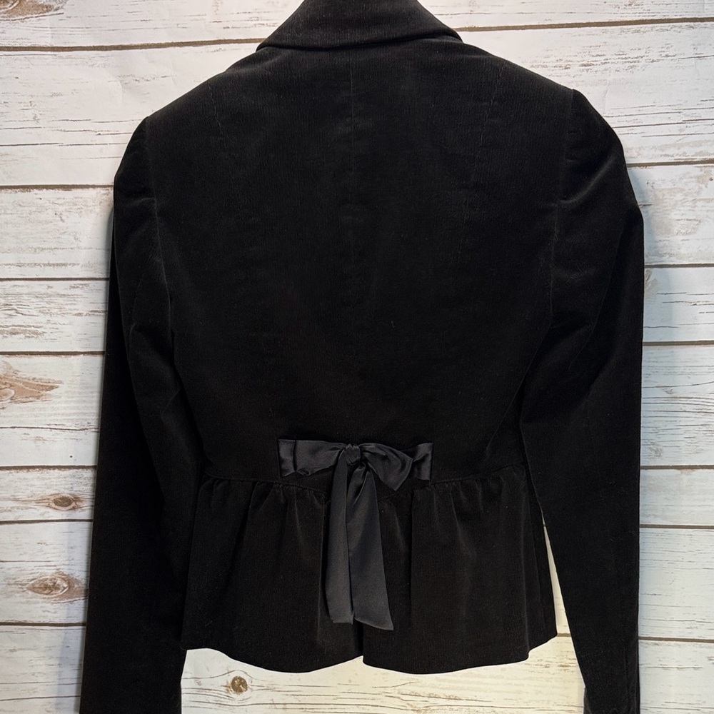 ANTONIO MELANI Jacket Blazer Classic Black Soft Corduroy Velvet  Vintage Y2K - Picture 6 of 9